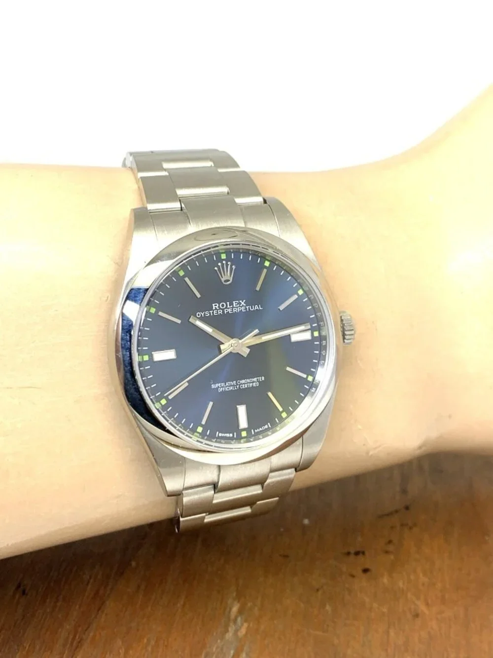 Rolex Oyster Perpetual Men's Watch 114300 Swiss Automatic Blue Dial Steel 39mm
